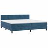vidaXL Box spring postel s matrac&iacute; tmavě modr&aacute; 200x200 cm samet