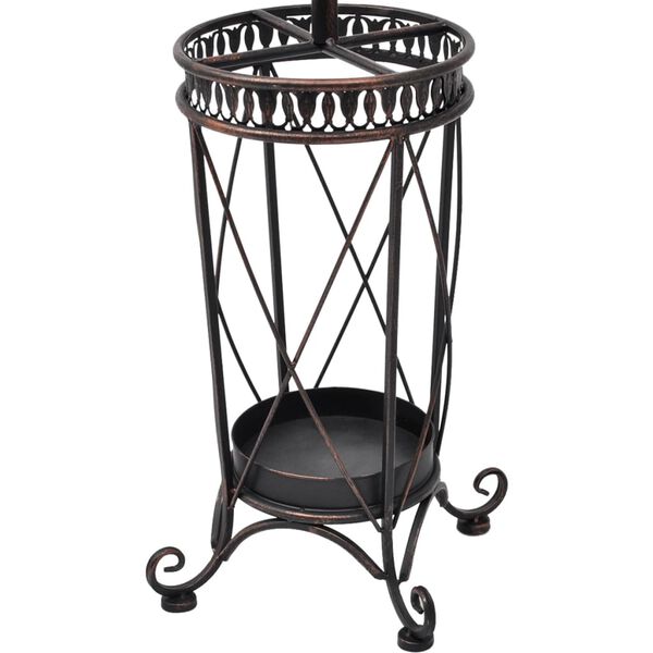 vidaXL Vintage vě&scaron;&aacute;k na kab&aacute;ty železn&yacute; s patinou čern&yacute;