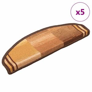 vidaXL N&aacute;&scaron;lapy na schody samolepic&iacute; 5 ks 65x21x4 cm hněd&eacute;