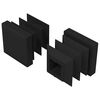 vidaXL Koncov&eacute; z&aacute;tky 2 ks Čern&aacute; 15 x 15 x 15 mm PP