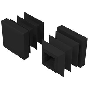 vidaXL Koncov&eacute; z&aacute;tky 2 ks Čern&aacute; 15 x 15 x 15 mm PP