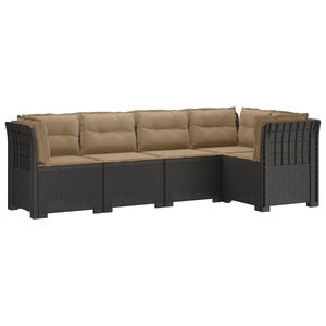vidaXL 5-m&iacute;stn&eacute; Zahradn&iacute; Sofa s Pol&scaron;t&aacute;ři ve Vzhledu Ratan PP