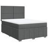 vidaXL Box spring postel s matrac&iacute; tmavě &scaron;ed&yacute; 140 x 190 cm textil