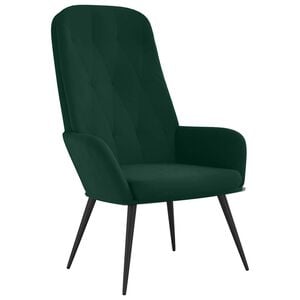 vidaXL Relaxačn&iacute; křeslo tmavě zelen&eacute; samet