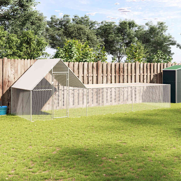 vidaXL Klec pro kuřata 6 x 2 x 2 m pozinkovaná ocel