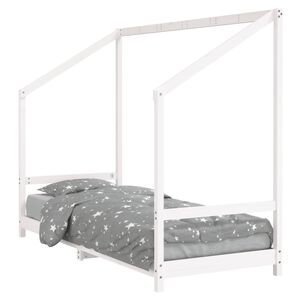 vidaXL Dětsk&aacute; postel b&iacute;l&aacute; 80 x 200 cm masivn&iacute; borov&eacute; dřevo