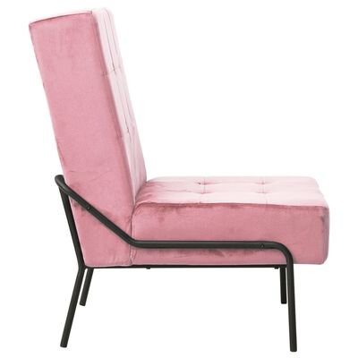 vidaXL Relaxační židle 65 x 79 x 87 cm růžová samet