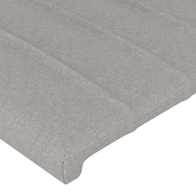 vidaXL Čelo postele světle šedé 90x5x78/88 cm textil