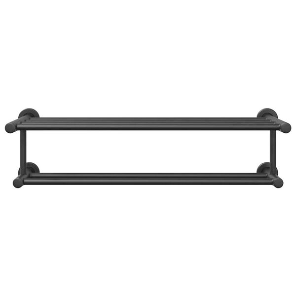 vidaXL Stojan na ručníky Černá 61 x 23 x 17 cm Nerezová ocel