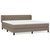 vidaXL Box spring postel s matrac&iacute; taupe 160x200 cm textil