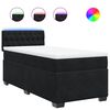 vidaXL Box spring postel s matrac&iacute; čern&aacute; Single samet