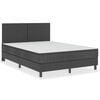 vidaXL Postel boxspring tmavě &scaron;ed&aacute; textil 160 x 200 cm
