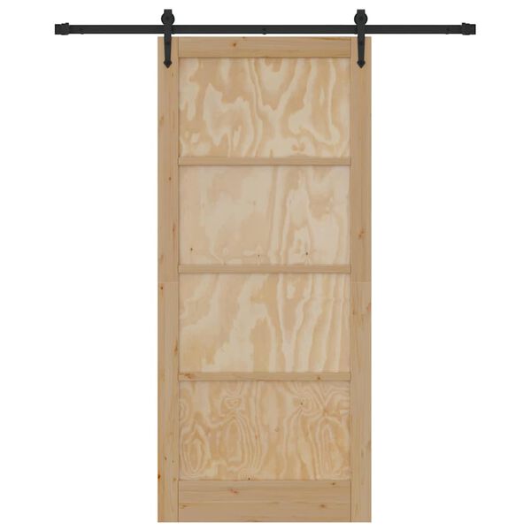 vidaXL Posuvn&eacute; dveře ORKDAL Hněd&aacute; 93 x 211 cm Masivn&iacute; borov&eacute; dřevo