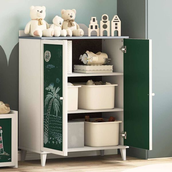 vidaXL Skř&iacute;ň se dvěma dveřmi a předn&iacute; č&aacute;st&iacute; z tabule na kř&iacute;dy ROROS