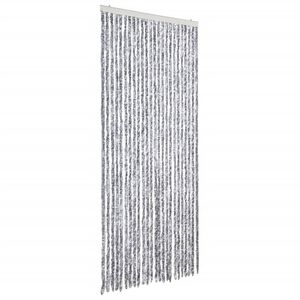 vidaXL Z&aacute;věs proti hmyzu b&iacute;l&yacute; a &scaron;ed&yacute; 100 x 220 cm Chenille