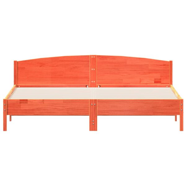 vidaXL Postel bez matrace voskově hněd&aacute; 200 x 200 cm masivn&iacute; borovice