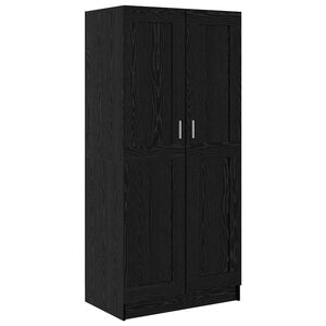 vidaXL &Scaron;atn&iacute; skř&iacute;ň Čern&yacute; dub 82,5 x 51,5 x 180 cm Kompozitn&iacute; dřevo
