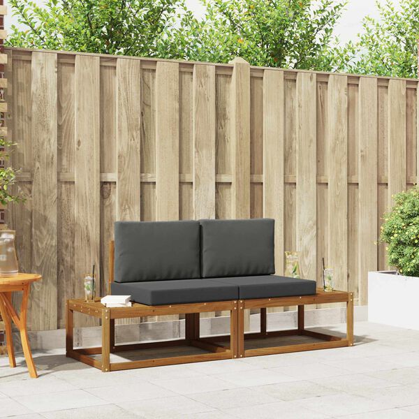 vidaXL Venkovn&iacute; pohovkov&aacute; souprava s pol&scaron;t&aacute;řem 2 pcs Př&iacute;rodn&iacute;