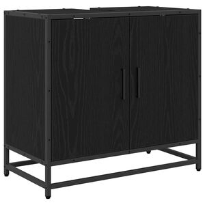 vidaXL Skř&iacute;ňka pod umyvadlo Čern&yacute; dub 65 x 33 x 60 cm Kompozitn&iacute; dřevo