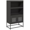vidaXL Skř&iacute;ň highboard čern&aacute; 68x39x123 cm ocel