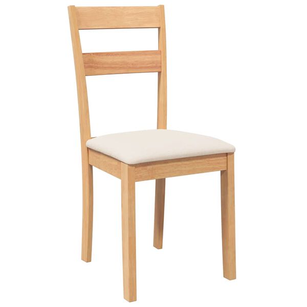 vidaXL J&iacute;deln&iacute; židle s pol&scaron;t&aacute;ři 2 ks př&iacute;rodn&iacute; masivn&iacute; dřevo gumov&eacute;