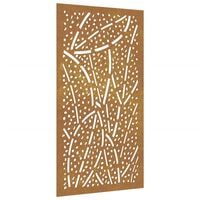 vidaXL Zahradní nástěnná dekorace 105 x 55 cm cortenová ocel List