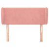 vidaXL Čelo postele typu u&scaron;&aacute;k růžov&aacute; 83x23x78/88 cm samet