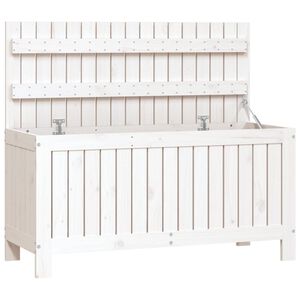 vidaXL Zahradní úložný box bílý 108 x 42,5 x 54 cm masivní borovice