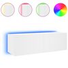 vidaXL N&aacute;stěnn&aacute; TV skř&iacute;ňka s LED osvětlen&iacute;m b&iacute;l&aacute; 100 x 35 x 31 cm