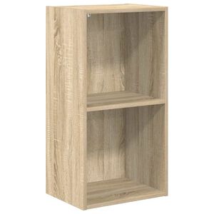 vidaXL 2patrov&aacute; knihovna dub sonoma 40 x 30 x 76,5 cm kompozitn&iacute; dřevo