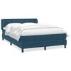 vidaXL Box spring postel s matrac&iacute; tmavě modr&aacute; 160x210 cm samet