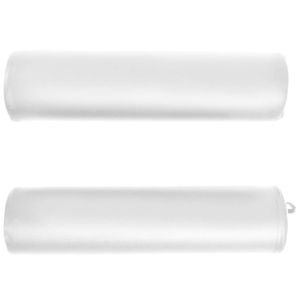 vidaXL Skládací masážní stůl tloušťka 4 cm 2 podhlavníky oválný bílý