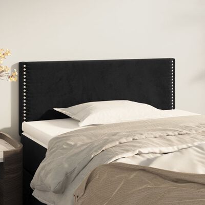 vidaXL Čelo postele černé 80 x 5 x 78/88 cm samet