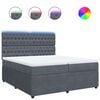 vidaXL Box spring postel s matrac&iacute; tmavě &scaron;ed&aacute; 200x200 cm samet