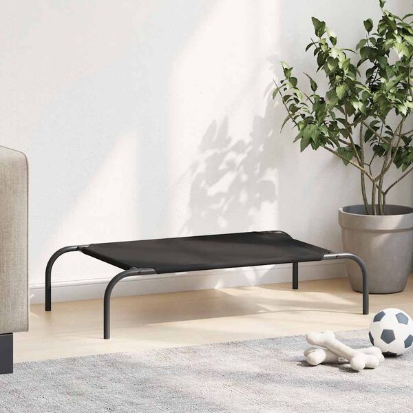 vyv&yacute;&scaron;en&yacute; pel&iacute;&scaron;ek pro psy vidaXL čern&yacute; 90x50x20 cm Oxford Fabric a ocel