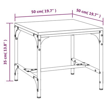 vidaXL Konferenční stolek šedý sonoma 50 x 50 x 35 cm kompozitní dřevo