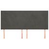 vidaXL Čelo postele typu u&scaron;&aacute;k tmavě &scaron;ed&eacute; 183x16x118/128 cm samet