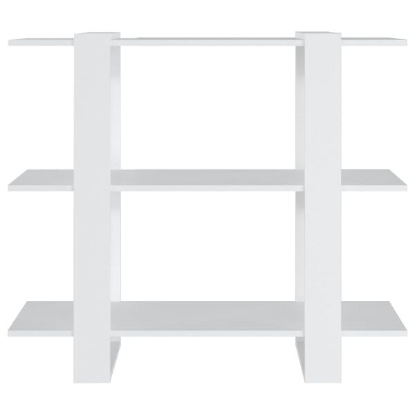 vidaXL Knihovna / dělicí stěna bílá 100 x 30 x 87 cm