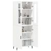 vidaXL Skř&iacute;ň highboard b&iacute;l&aacute; 69,5 x 34 x 180 cm kompozitn&iacute; dřevo