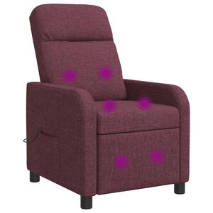 vidaXL Mas&aacute;žn&iacute; polohovac&iacute; křeslo Fialov&aacute; Textil