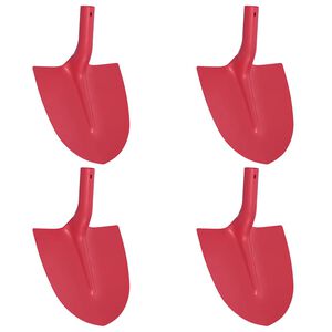 vidaXL Hlava lopaty 4 pcs Červen&aacute; 39,5 x 27,5 cm