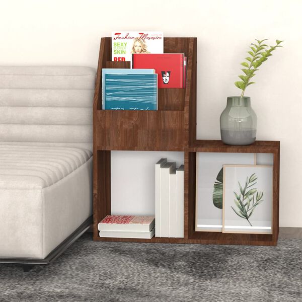 vidaXL Dětský regál na časopisy hnědý dub 71 x 30 x 78,5 cm kompozit