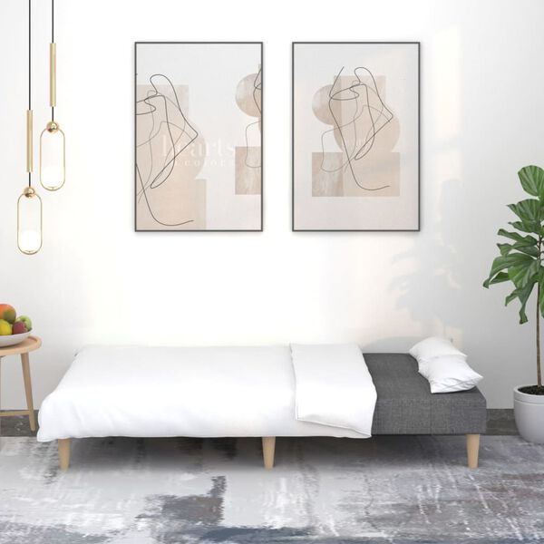 vidaXL 2m&iacute;stn&aacute; rozkl&aacute;dac&iacute; pohovka tmavě &scaron;ed&aacute; textil