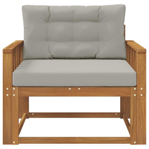 vidaXL Venkovn&iacute; středn&iacute; pohovka Masivn&iacute; ak&aacute;tov&eacute; dřevo Př&iacute;rodn&iacute;