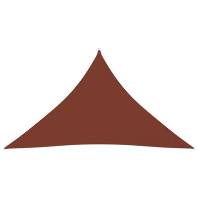 vidaXL Stínící plachta oxfordská látka trojúhelníková 5x5x6 m cihlová