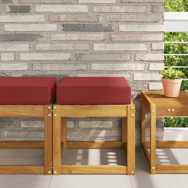 vidaXL Venkovn&iacute; sedac&iacute; pol&scaron;t&aacute;ř v&iacute;nov&aacute; červen&aacute; 40 x 40 x 8 cm