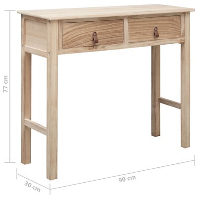 vidaXL Konzolový stolek přírodní 90 x 30 x 77 cm dřevo