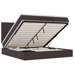 vidaXL Osmansk&yacute; r&aacute;m postele s matrac&iacute; tmavě hněd&aacute; 160x200cm textil