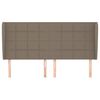 vidaXL Čelo postele typu u&scaron;&aacute;k taupe 183x23x118/128 cm textil