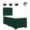 vidaXL Box spring postel s matrac&iacute; tmavě zelen&aacute; 90x190 cm samet